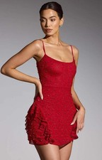 Oh Polly Womens Red Sequin