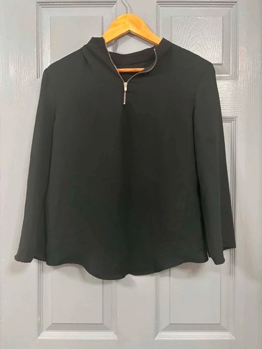 Zara basic black zip neck - basic,