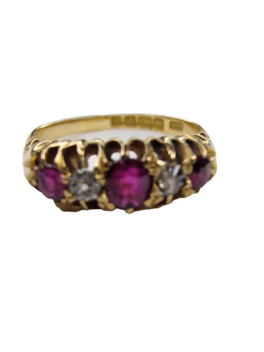 Edwardian 18ct gold ruby and - edwardian,
