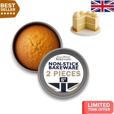 Great British Bakeware 2-Pack 6" Non-Stick Victoria Sandwich Cake Tin Set