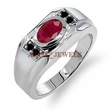 Heated Ruby & Onyx Gemstone