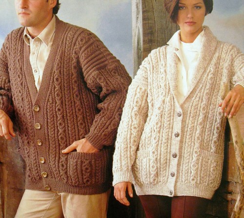 Ladies mens aran jackets - aran,