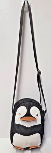Kids penguin bag - penguin, black