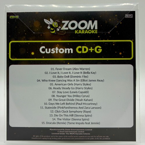 Zoom karaoke disc - cd+g,