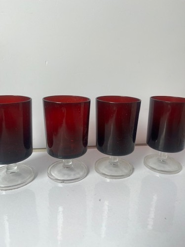 Vintage french luminarc - vintage, ruby