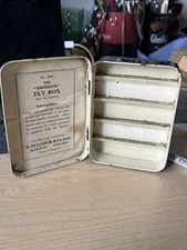 Vintage Allcock’s Fly Fishing Case, ‘The Smithson’. Scarce Collectable.