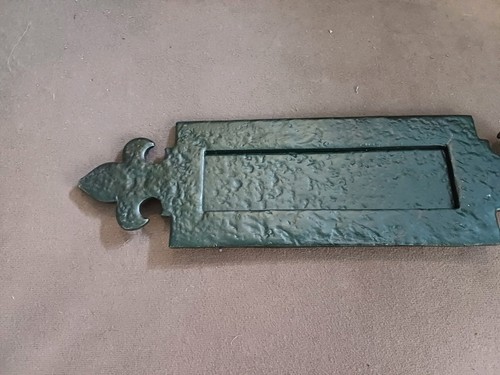 Cast iron letter box plate - cast,