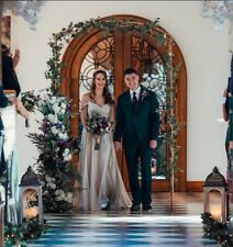 Flower Arch Wedding Party Decor Archway Gold Ivy White Purple