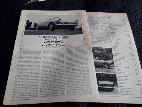 Sunbeam tiger ford powered - sunbeam,