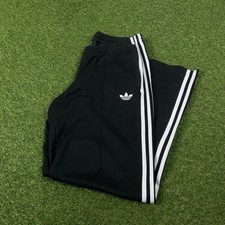 ADIDAS Trefoil Joggers Medium Black Men's Open Hem Essentials Polyester