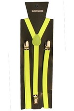 Mens Braces Heavy Duty Elastic Adjustable Trouser Clip Suspenders Plain Printed