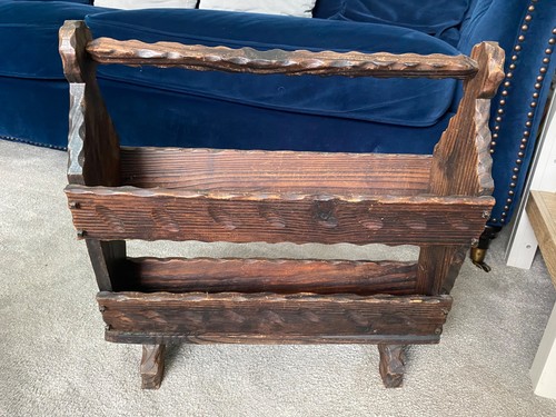 Vintage wooden magazine - wooden, rack