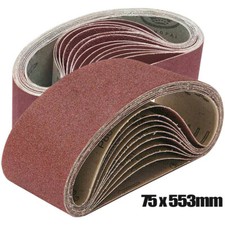 24Pack Sanding Belts - 75mm x 533mm - 60 80 120 Grit - Belt Sander Makita Sander