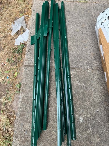 Metal fence posts pack 10 - metal,