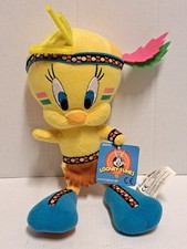 Tweety Pie Plush Looney Tunes 12" Titi Indian Warner Brothers Soft Toy with tag