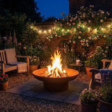 Large Metal Garden Fire Pit