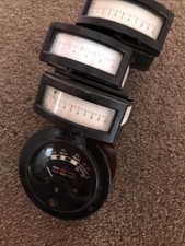4x Vintage indicator meter old
