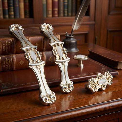Antique silver dresser - antique, drawer