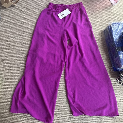 Zara purple wide legged - wide,