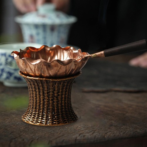 Copper tea strainer teaware - tea,