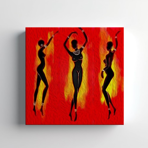 African dancing women ethnic - african,