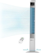 47" Oscillating DC Tower Fan with Air Purifier & ECO mode, 12 Cooling Fan Speeds