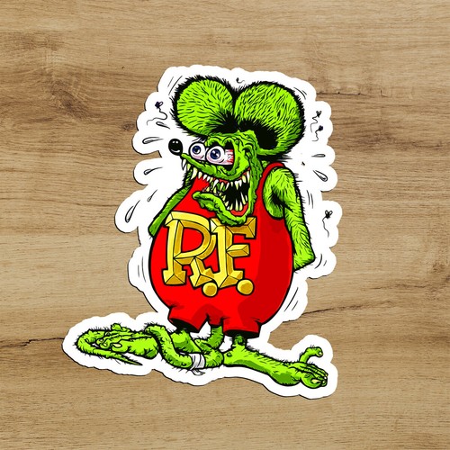 Rat fink mouse premium vinyl - rat,