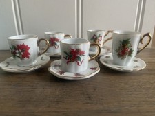 Vintage China Cup & Saucer, Christmas tree Decorations.