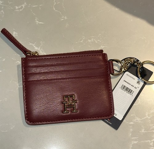 Tommy hilfiger red zip coin - red,