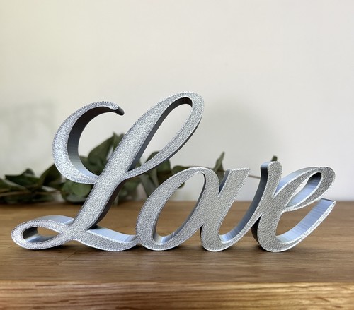 Love word silver colour - word,