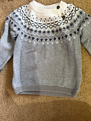 Gray white fair isle - h&m,
