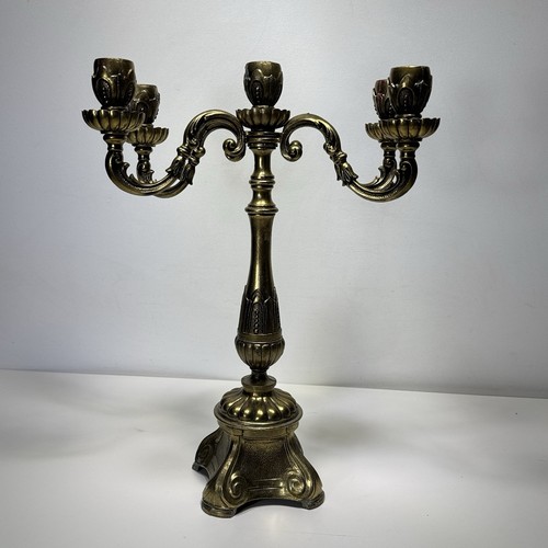 Vintage arm brass candelabra - vintage, 5-arm