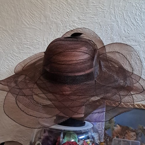 Womens brown wide brim - womens, hat