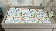 Baby Changing Mat Travel, Table or Wedge Mat - Waterproof - Animal Safari Pastel