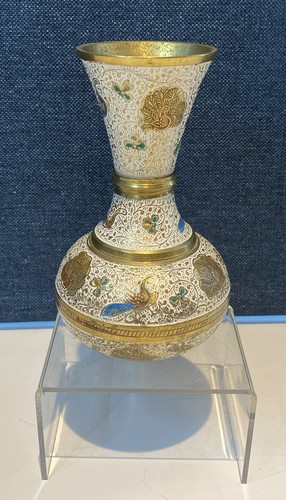 Vintage enamel painted brass - enamel,