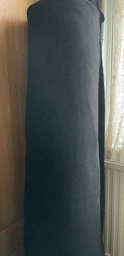 Black mixed wool - black, cloth