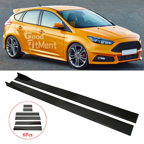 Glossy black side skirts - side,