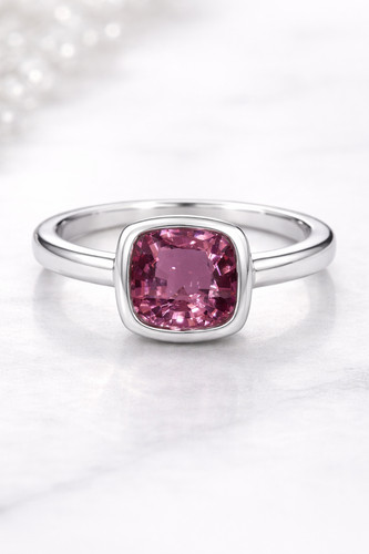 Cushion cut lab grown - lab, pink