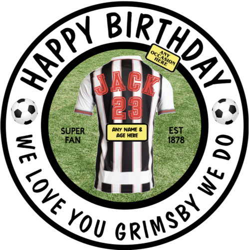 Grimsby edible cake topper - edible,