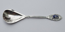 Dutch silver plated spoon, Delft china windmill lozenge in handle, 16 gms