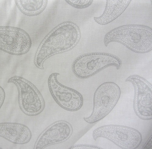 Paisley cotton fabric grey - paisley,