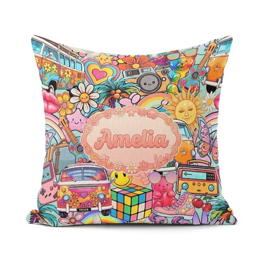 Cushion throw pillow - cushion, hippie