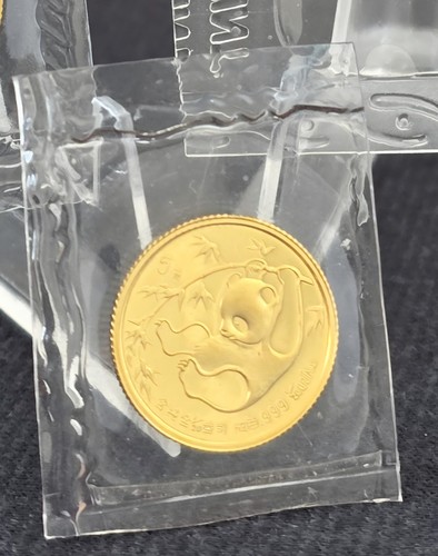 1985 gold panda - panda, coin