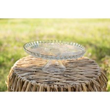 Vintage Clear Cut Glass Cake