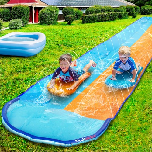 Water slide with - water, bodyboards