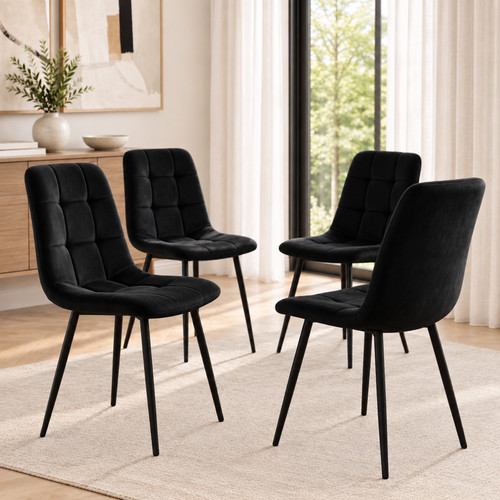 Modern velvet dining chairs - velvet,