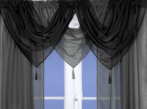 Voile swags tassled - voile,