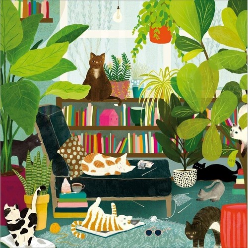 Cats birthday card home pets - birthday,