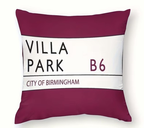 Aston villa novelty cushion - aston,