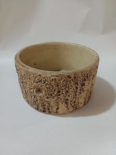 Vintage HILLSTONIA Pottery Bark Planter Stoneware 14cm Bowl 1950's Hand painted 